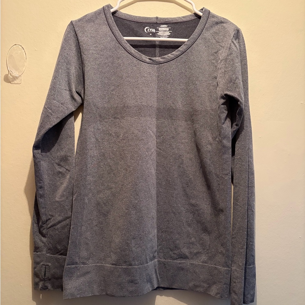 ZYIA Active Heather Gray Long Sleeve Top
